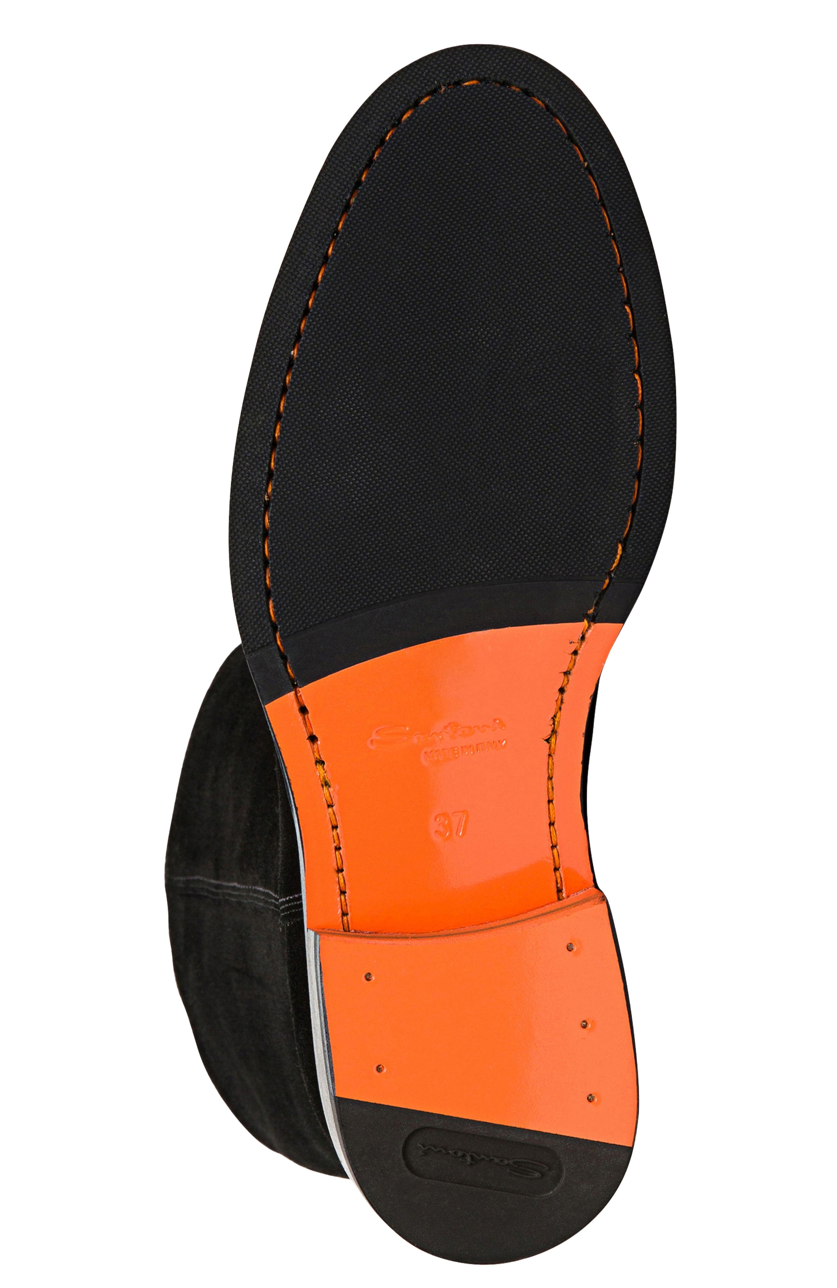 Santoni Suede boot, Alternate, color, Black
