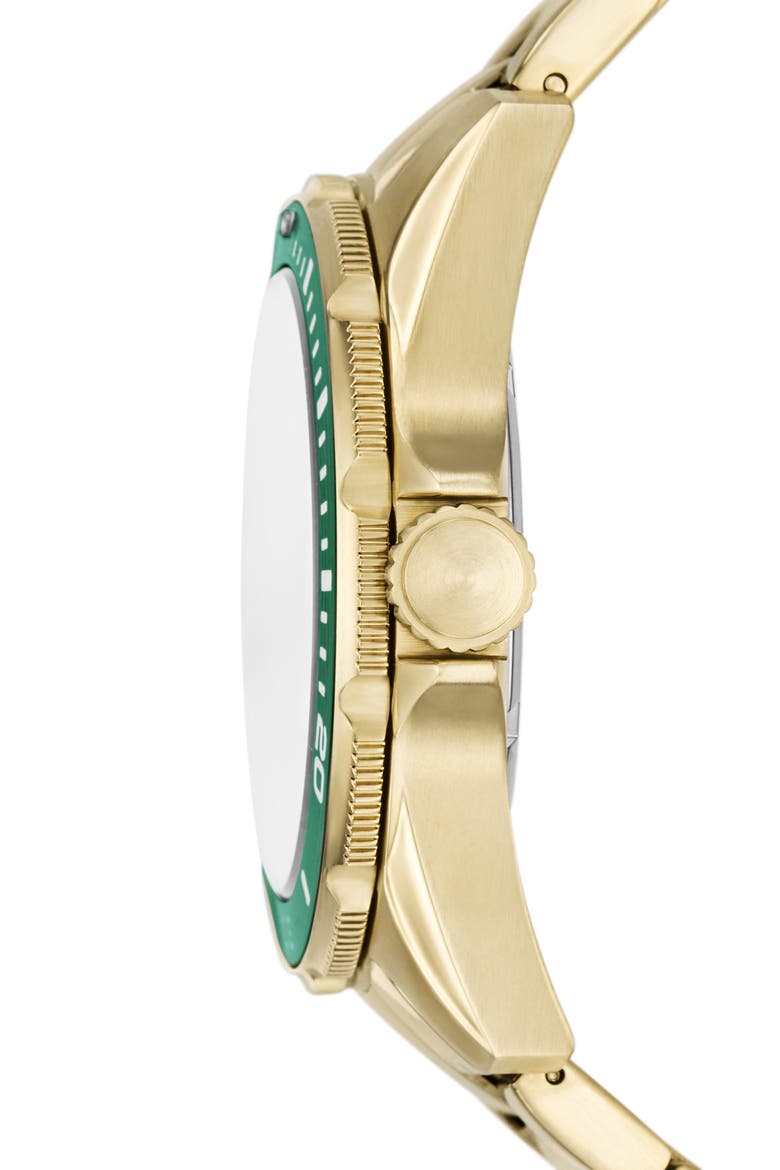 Dalton Three Hand Quartz Bracelet Watch, 42mm, Alternate, color, GOLD