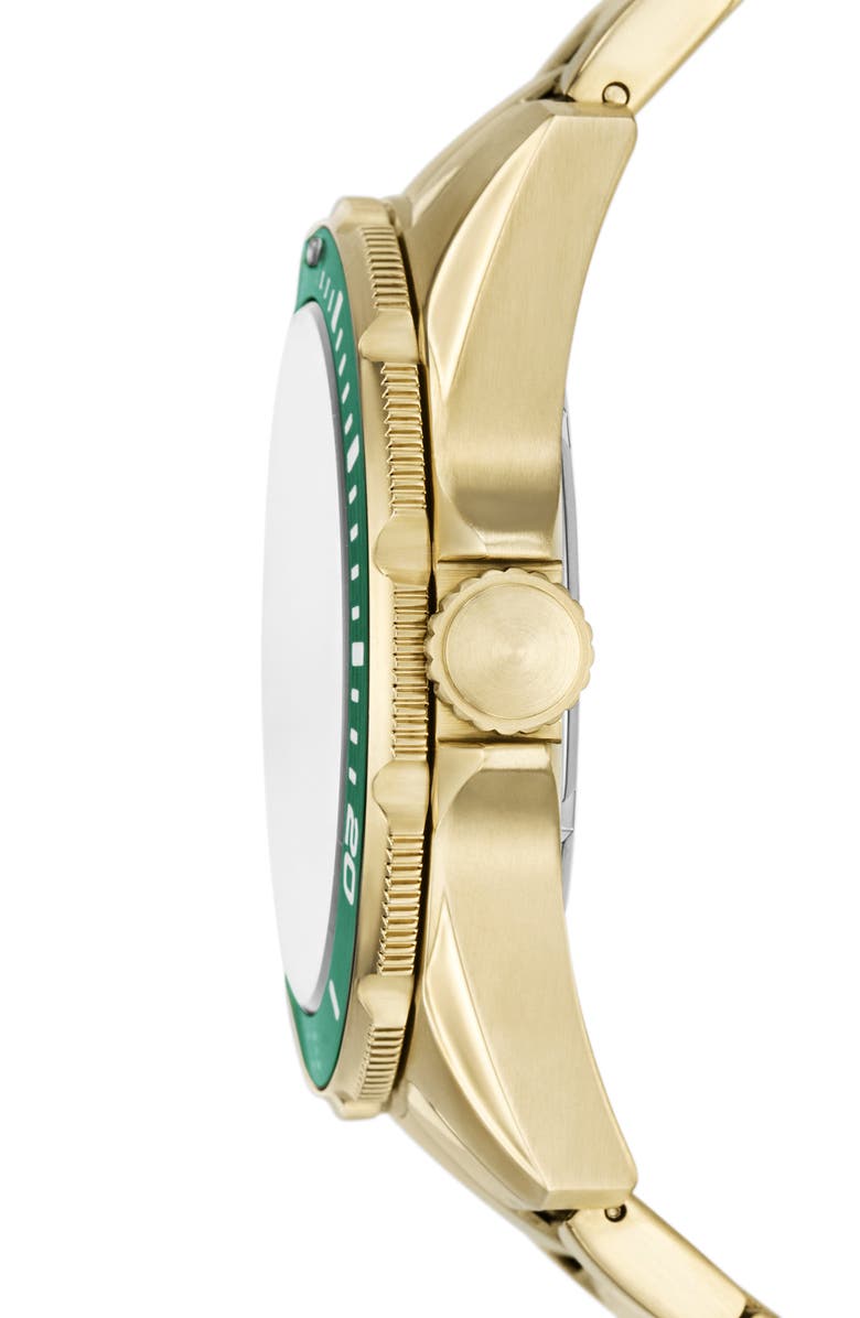 Fossil Dalton Three Hand Quartz Bracelet Watch, 42mm, Alternate, color, Gold