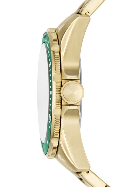 Fossil Dalton Three Hand Quartz Bracelet Watch, 42mm In Gold