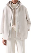 Akris punto Two-in-One Wool Blend Herringbone Jacket