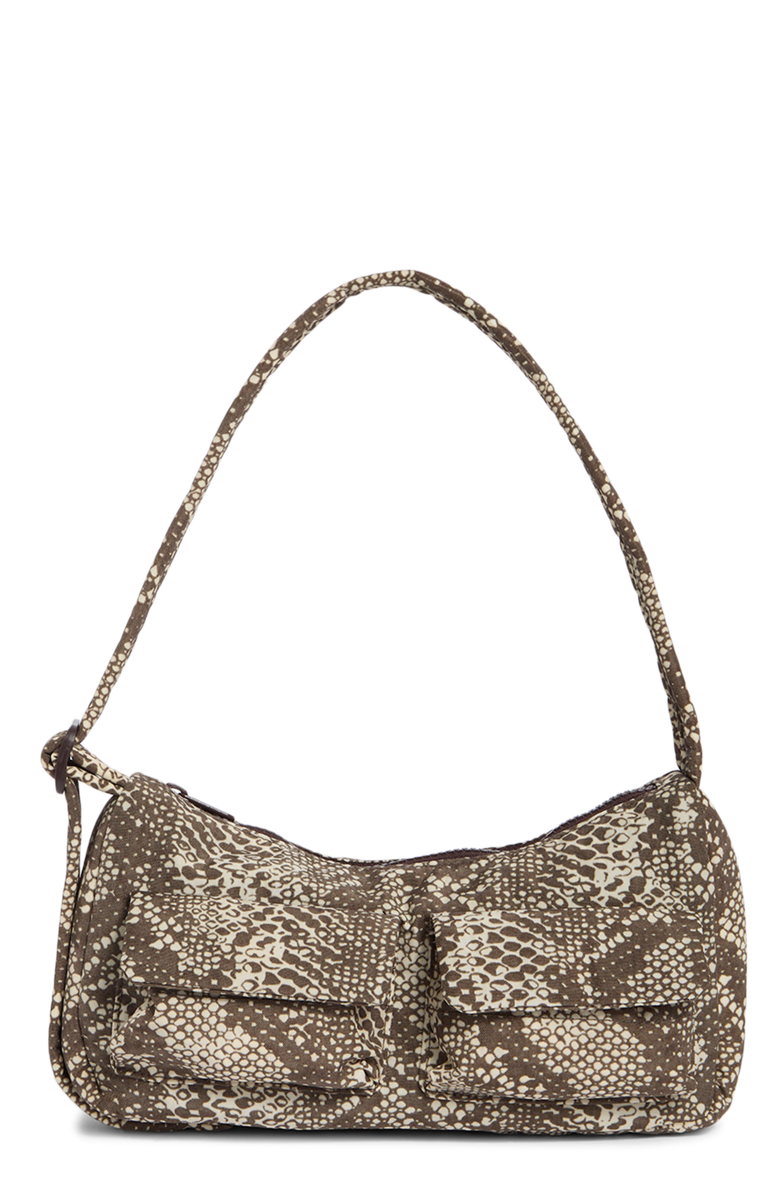Cargo Shoulder Bag, Main, color, SNAKESKIN