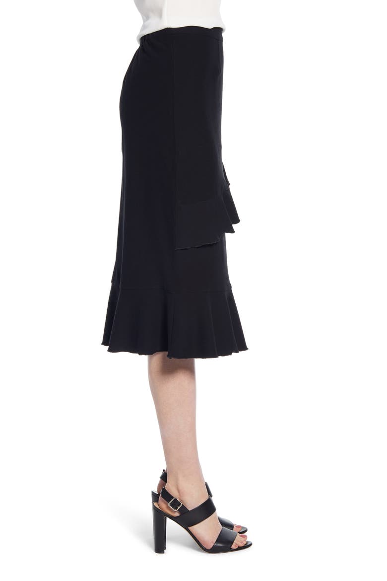 Ruffle Skirt, Alternate, color, BLACK