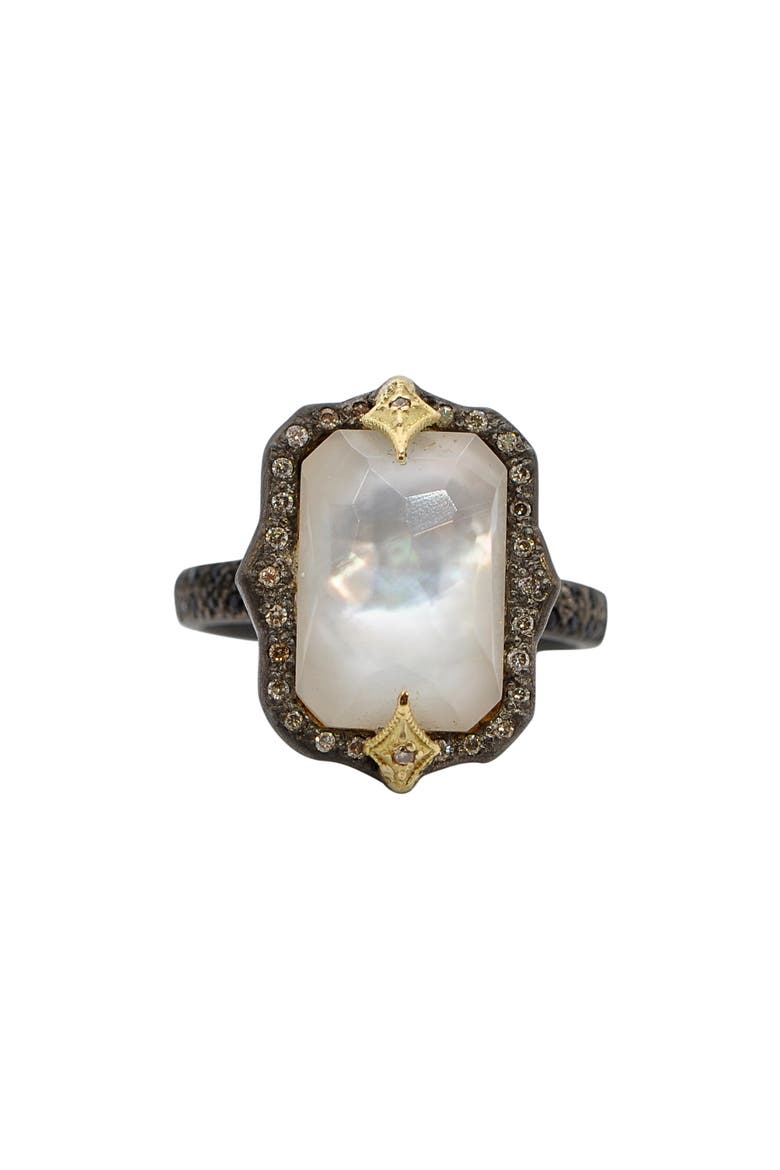 Old World Mother-of-Pearl Doublet Ring, Main, color, MOTHER OF PEARL