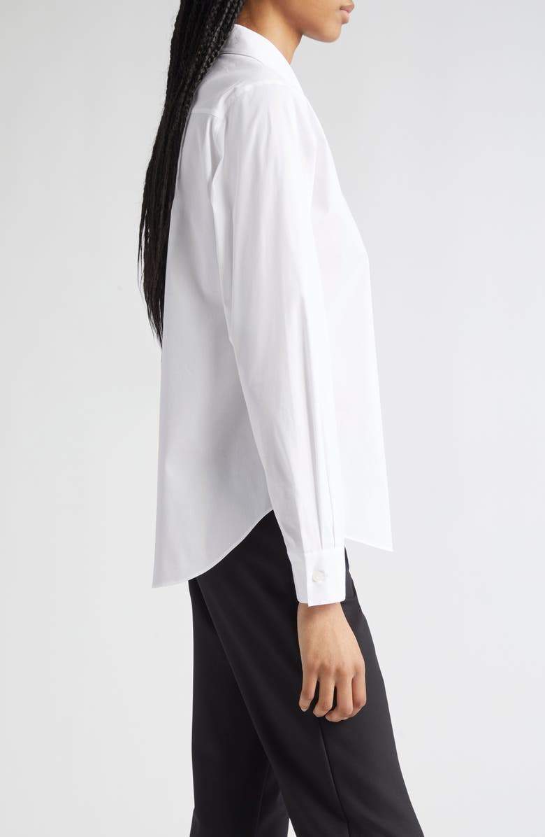 Lafayette 148 New York Notch Collar Blouse, Alternate, color, White