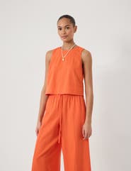 Hush Vera Linen Blend Shell Top