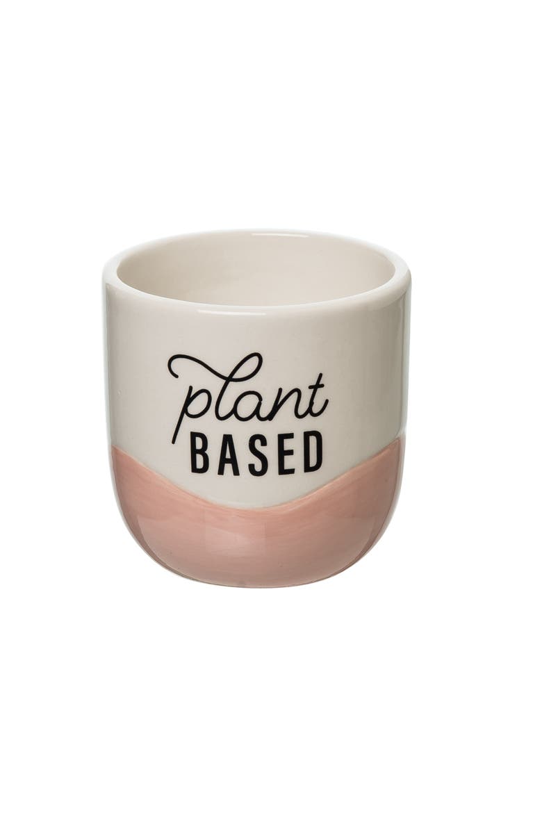 Plant Based Small Cer Planter, Main, color, White