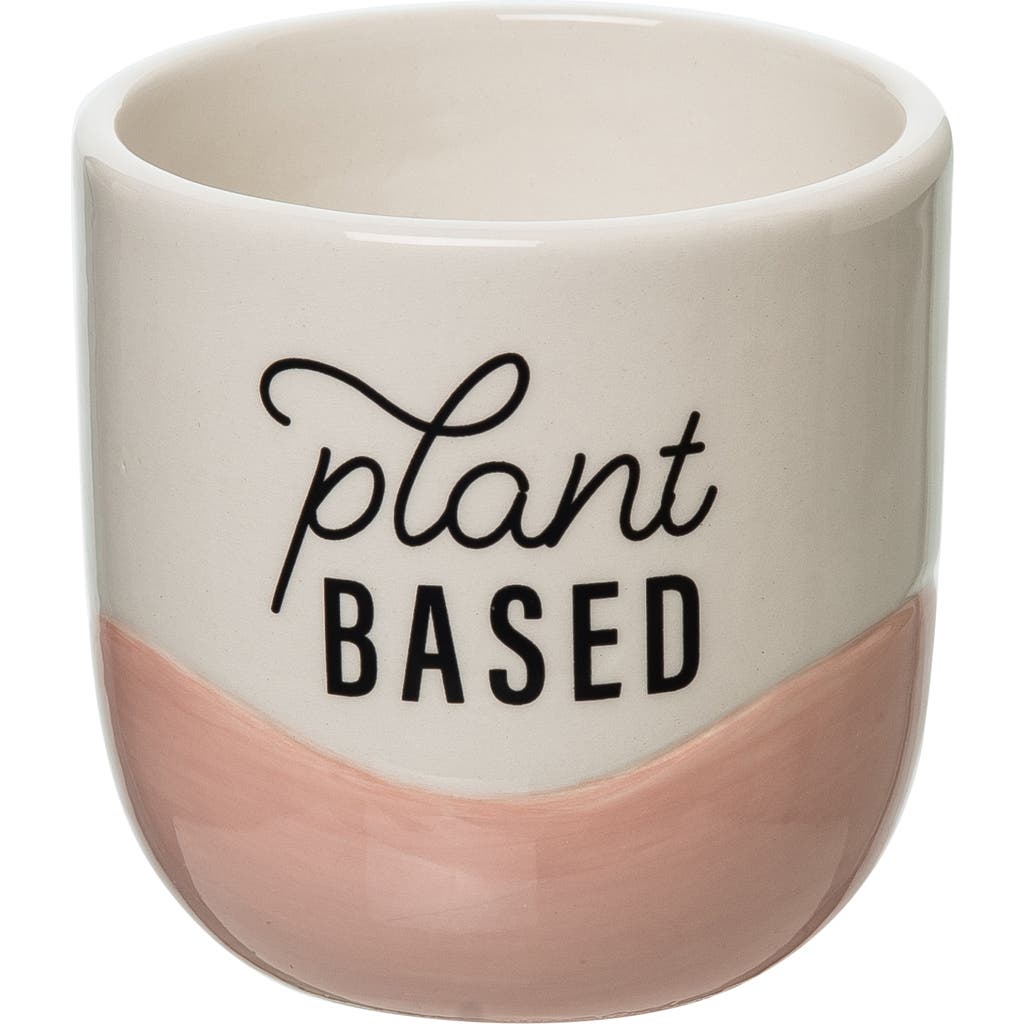 Totalee Gift Plant Based Small Cer Planter Ceramic Pink In White