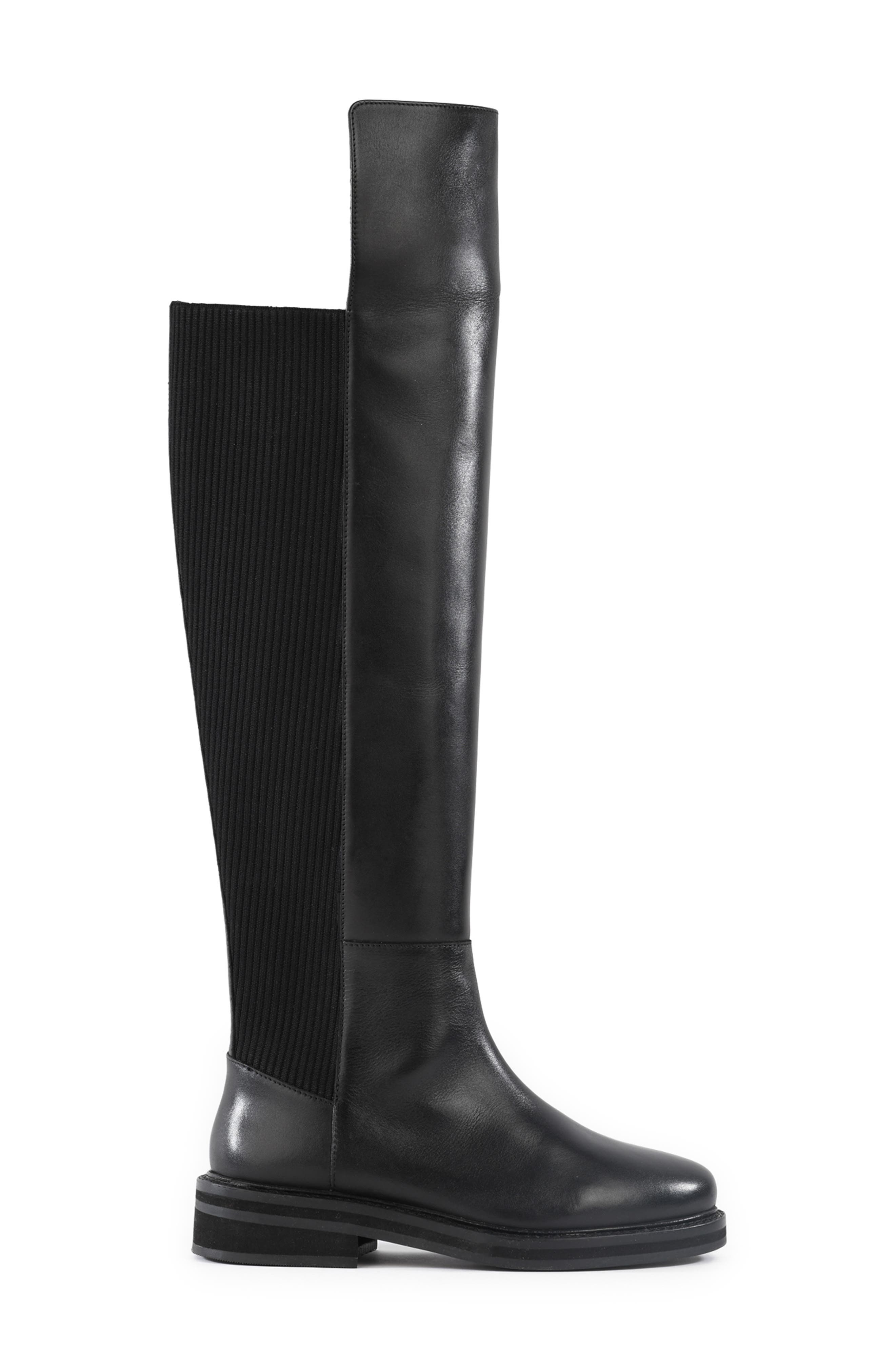 Peace Out Over the Knee Boot, Alternate, color, BLACK