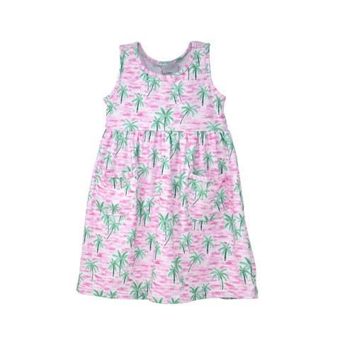 Girl's Playtime UPF 50+ Dahlia Sleeveless Dress with Pockets