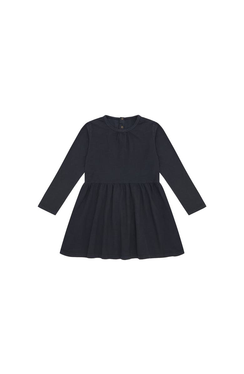 Vild House of Little LS Organic Cotton Dress, Main, color, Stone Blue-Palmetto Plant Dye