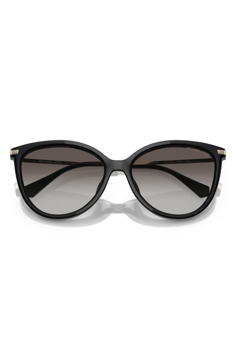 Michael Kors 56mm Gradient Cat Eye Sunglasses, Alternate, color, Black