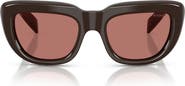 Prada 53mm Rectangular Sunglasses