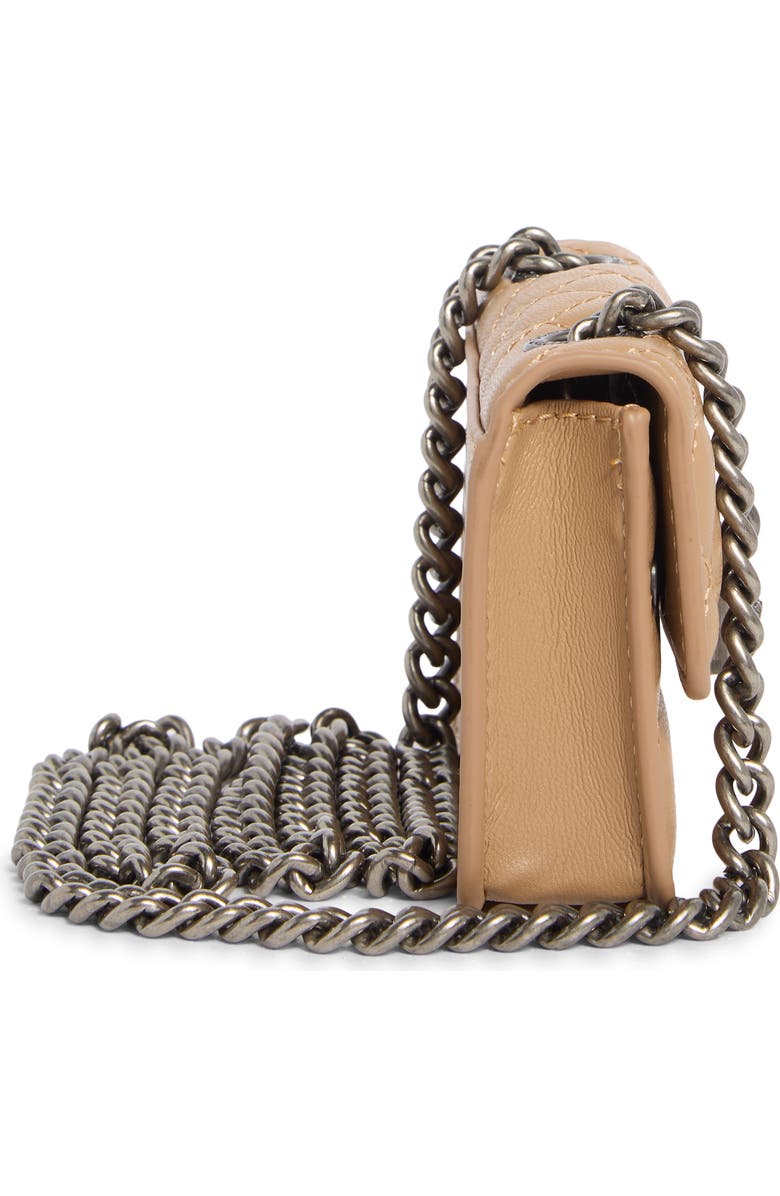 Kurt Geiger London Micro Brixton Quilted Shoulder Bag, Alternate, color, Camel