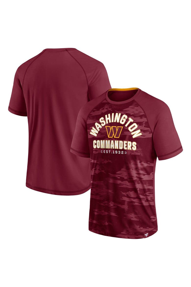 Men's Fanatics Branded Burgundy Washington Commanders Hail Mary Raglan T-Shirt, Main, color, Burgundy