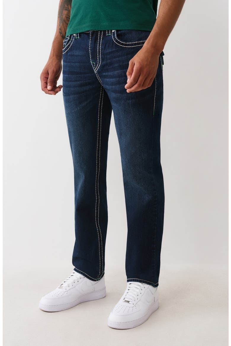 Geno Big T Flap Pocket Slim Jeans, Alternate, color, DARK MAHOGANY WOOD WASH