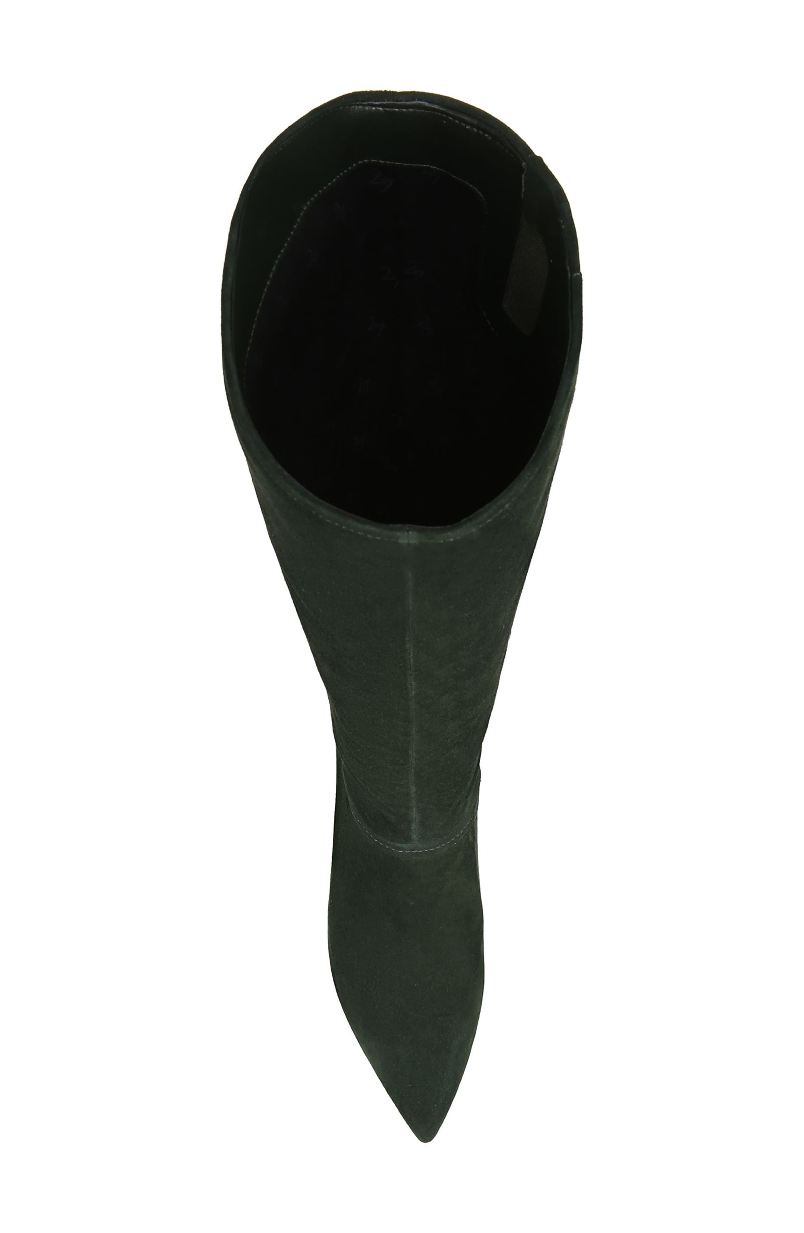 27 EDIT Naturalizer Falencia Knee High Pointed Toe Boot, Alternate, color, Pine Needle Green Suede