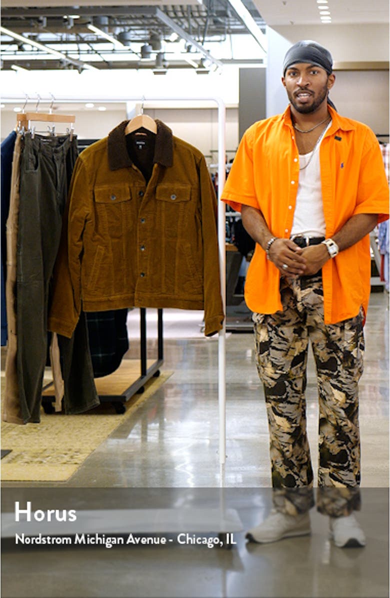 Builders Faux Shearling Lined Corduroy Trucker Jacket, sales video thumbnail