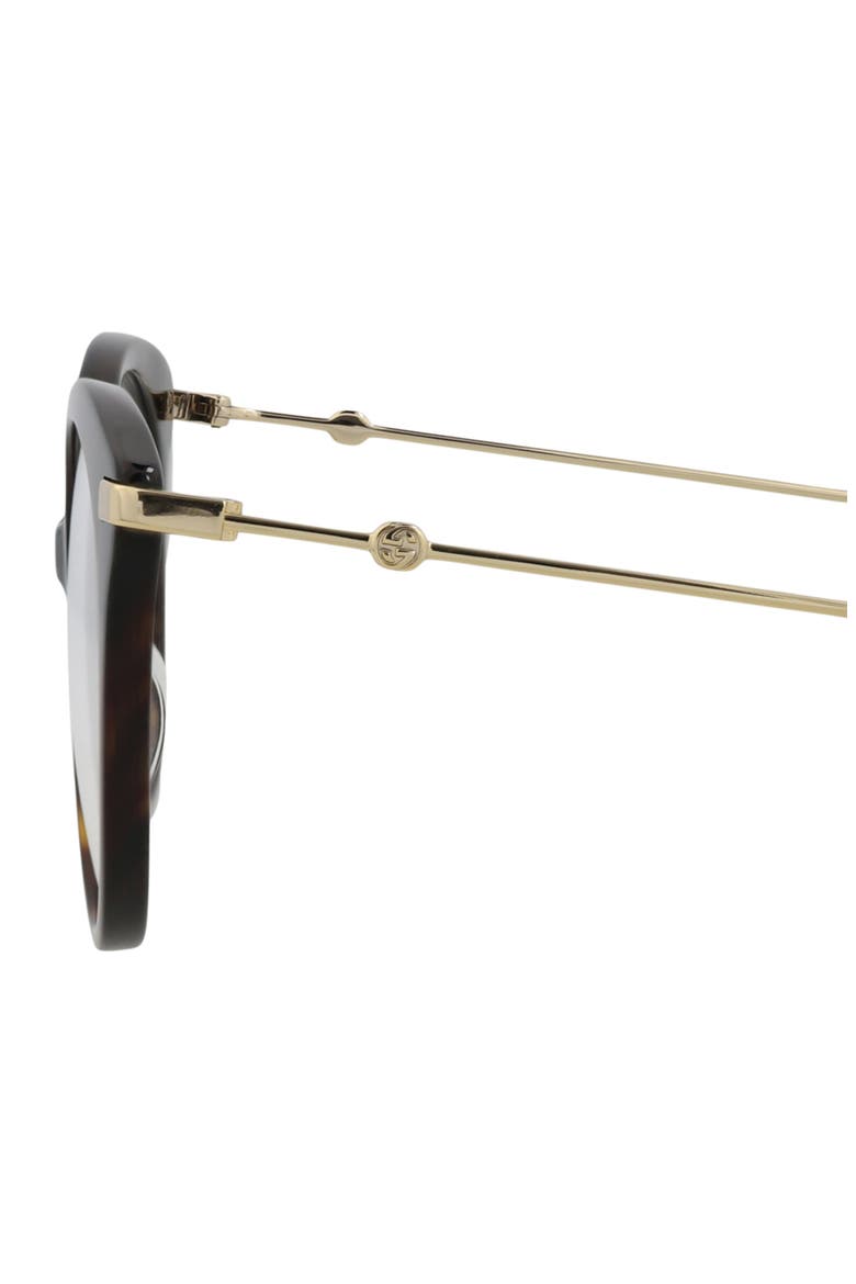 50mm Cat Eye Optical Glasses, Alternate, color, HAVANA GOLD TRANSPARENT