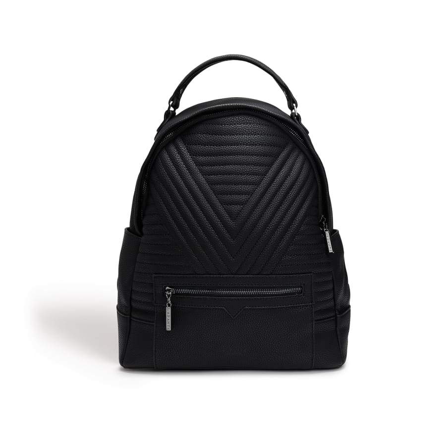 LaBante London Camberwell Quilted Vegan Backpack, Main, color, Black