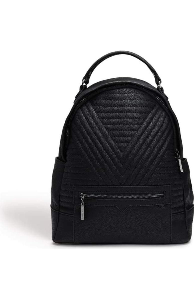 LaBante London Camberwell Quilted Vegan Backpack, Main, color, Black