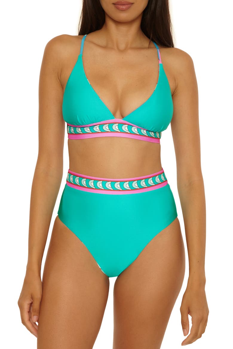 Apollo Reversible Halter Bikini Top, Alternate, color, MULTI