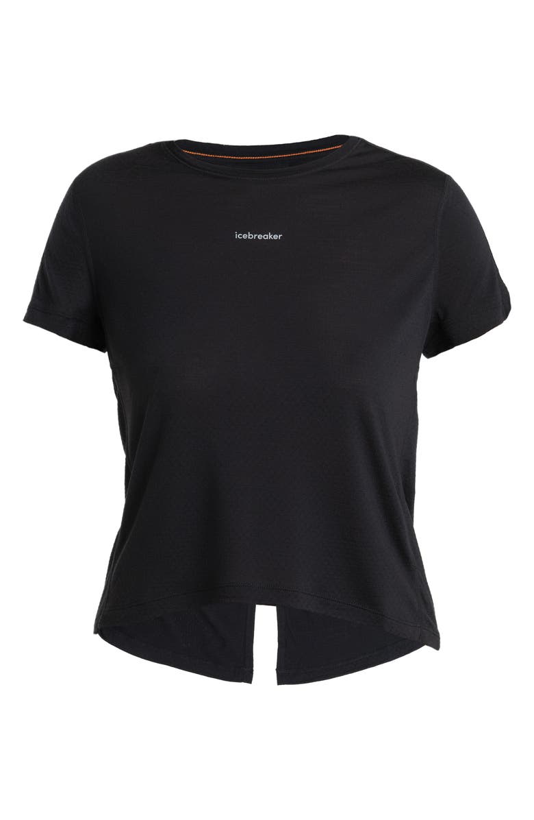 Icebreaker Lyocell & Merino 125 Cool-Lite Speed Split Back T-Shirt, Alternate, color, Black