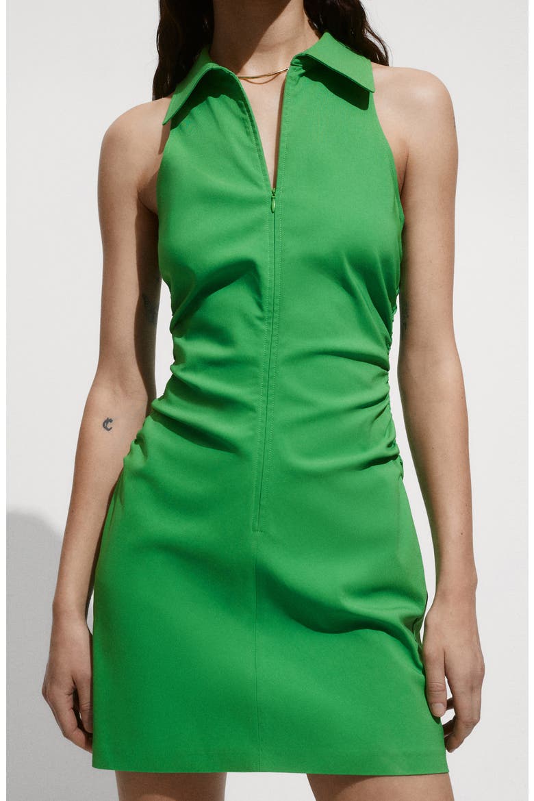 Sleeveless Zip Shirtdress, Alternate, color, GREEN