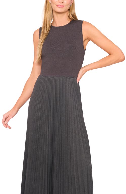 Halogenr Halogen(r) Mixed Media Sleeveless Maxi Dress In Gray