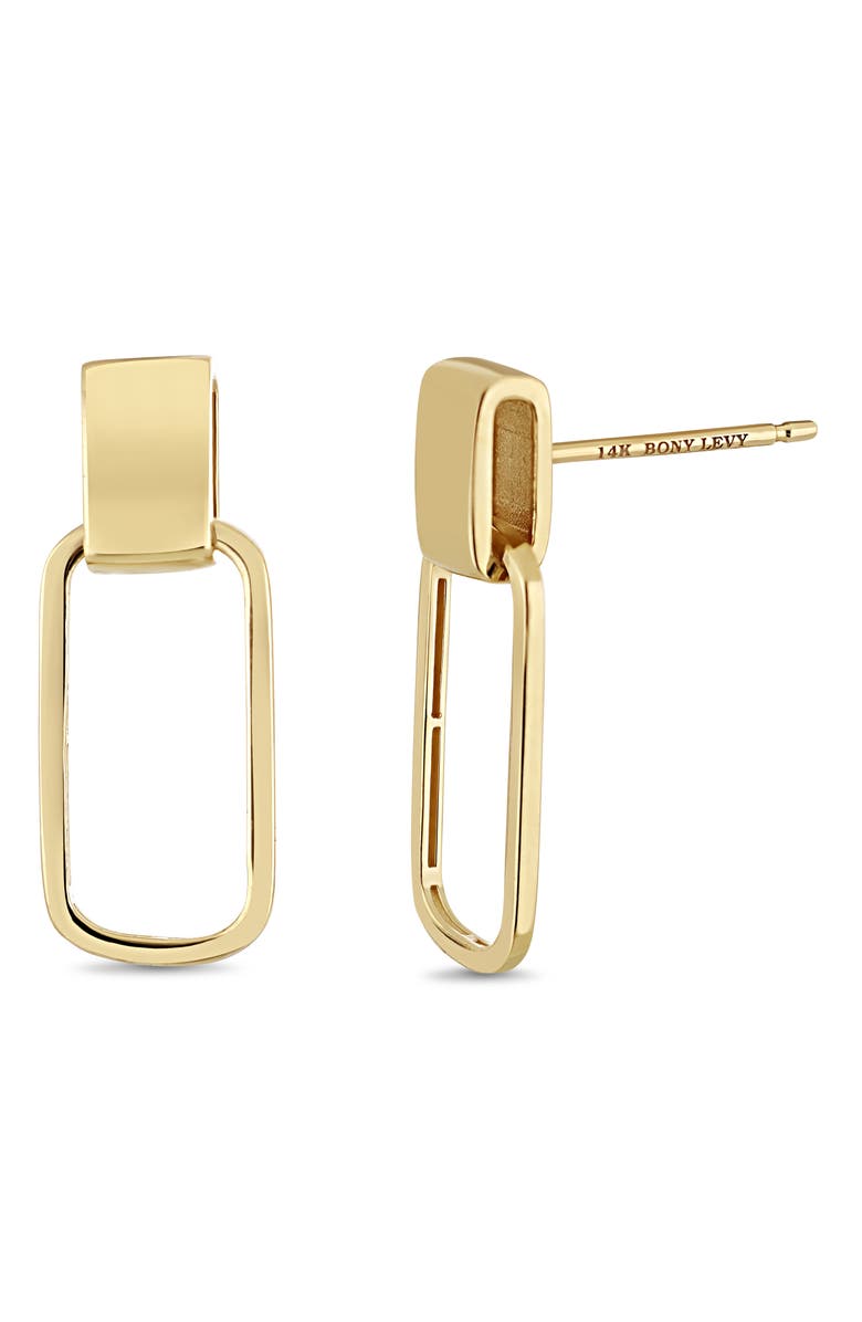 Bony Levy 14K Gold Link Drop Earrings, Main, color, 14K Yellow Gold