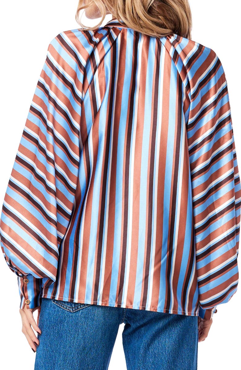 CIEBON Milia Satin Top, Alternate, color, Blue Multi