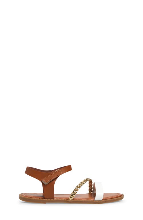 Extreme By Eddie Marc Kids' Metallic Twist Sandal In White