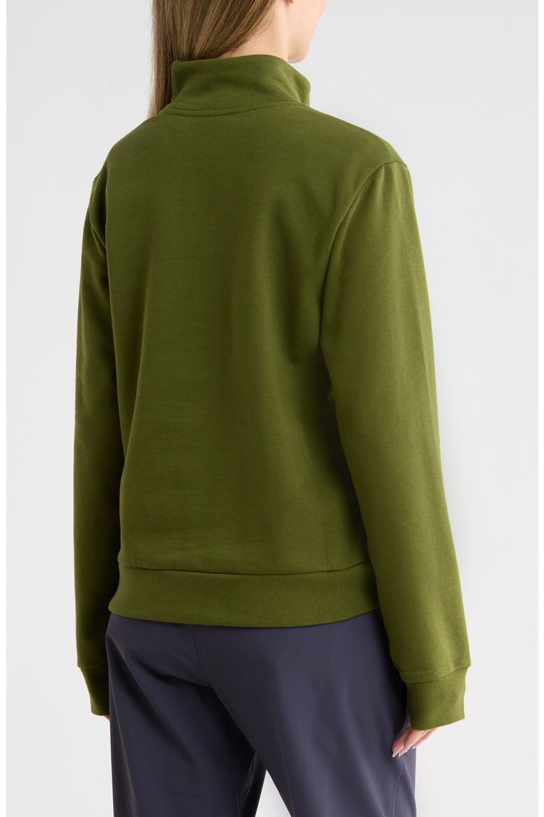 Evolution Simple Dome Quarter Zip Pullover, Alternate, color, WOODLAND GREEN