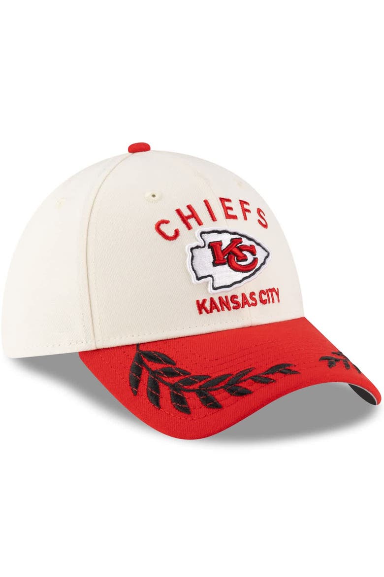 Men's New Era  Cream/Red Kansas City Chiefs 2025 NFL Draft 39THIRTY Flex Hat, Alternate, color, Cream