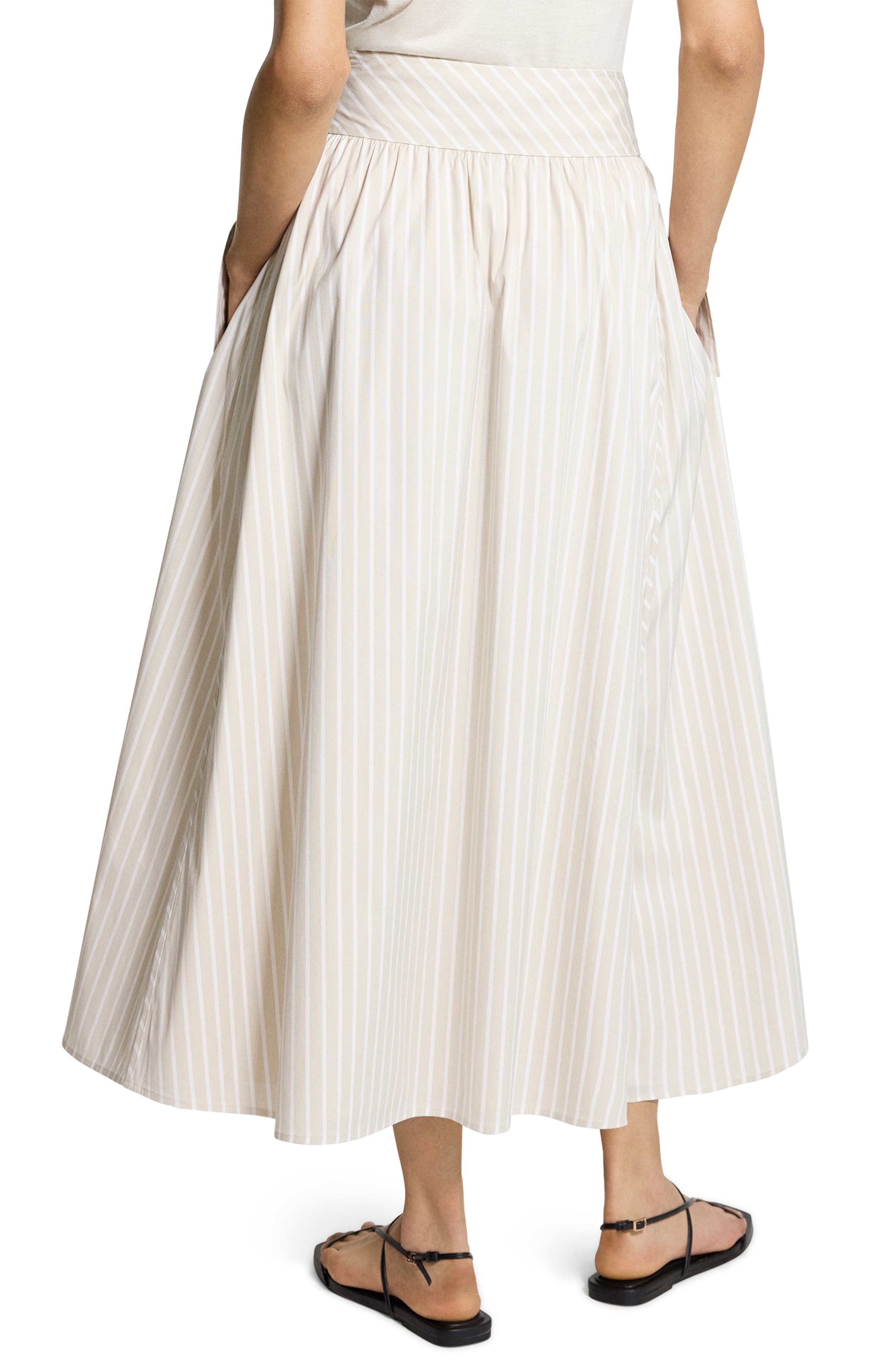 Striped Midi A-Line Skirt - image 2