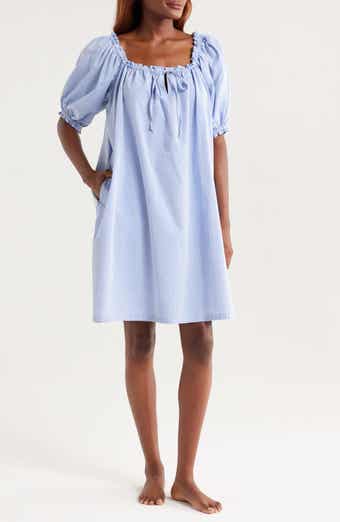 Tie Front Cotton Nightgown