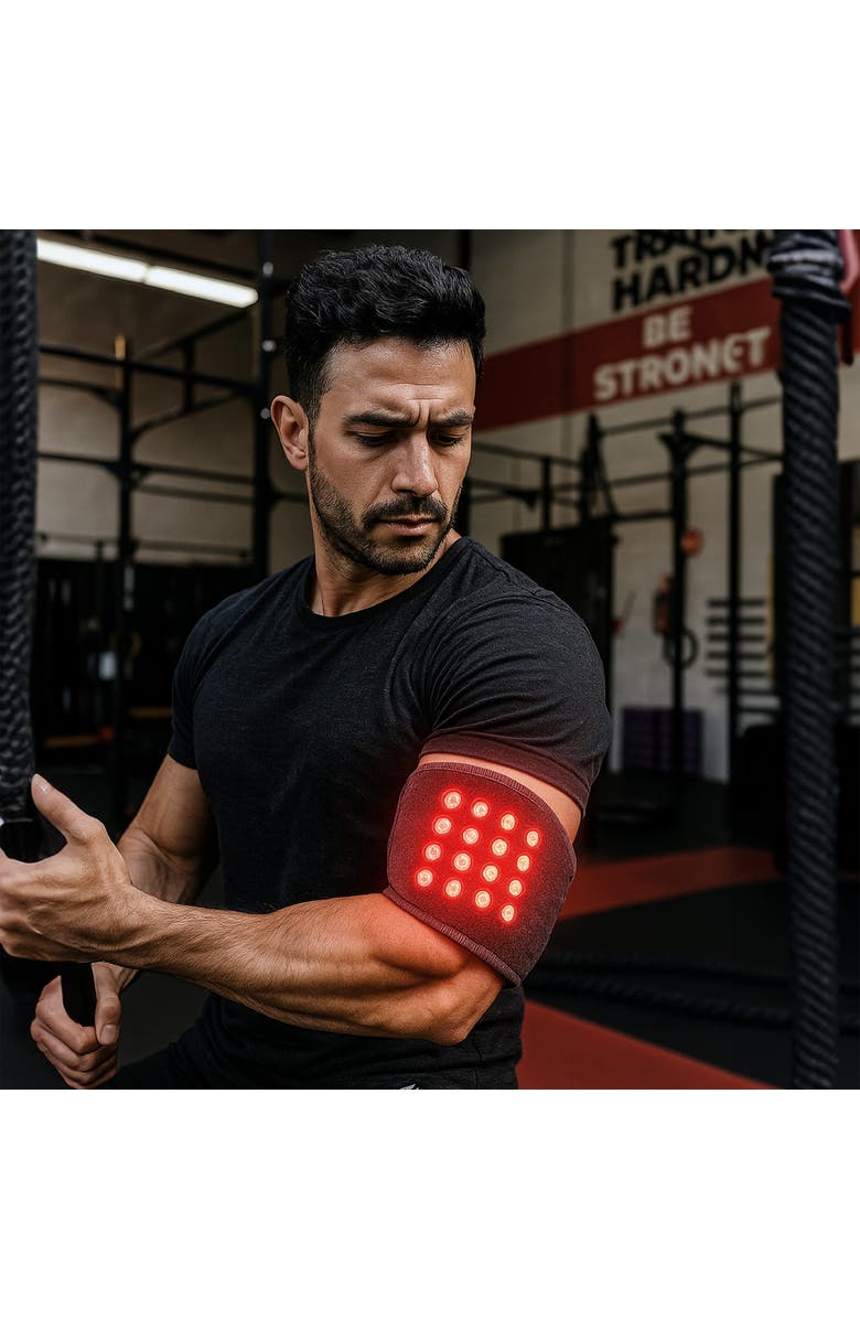 PURSONIC Red Light Therapy Arm & Elbow Wrap, Alternate, color, Black