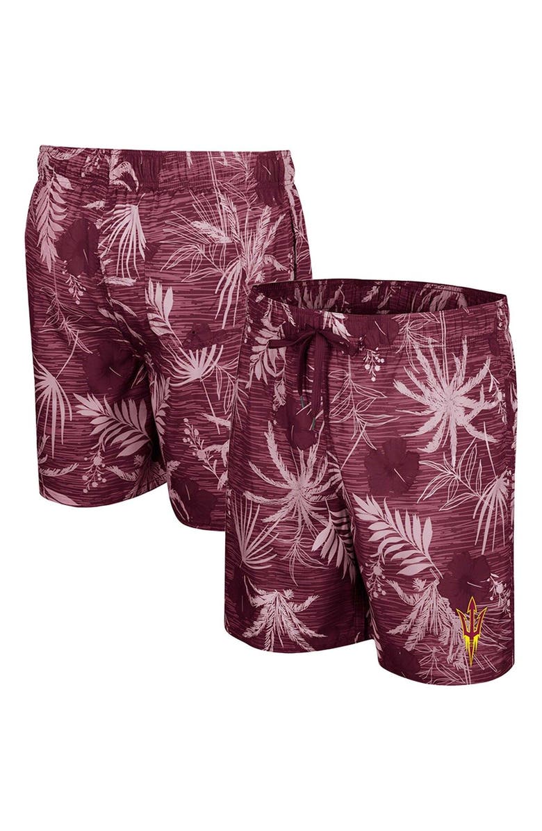 COLOSSEUM Men's Colosseum Maroon Arizona State Sun Devils What Else is New Swim Shorts, Main, color, 