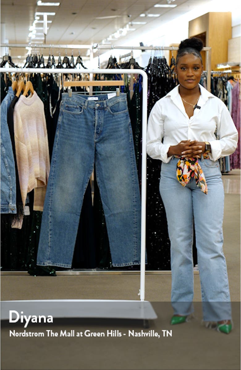 Forward Seam High Waist Straight Leg Jeans, sales video thumbnail