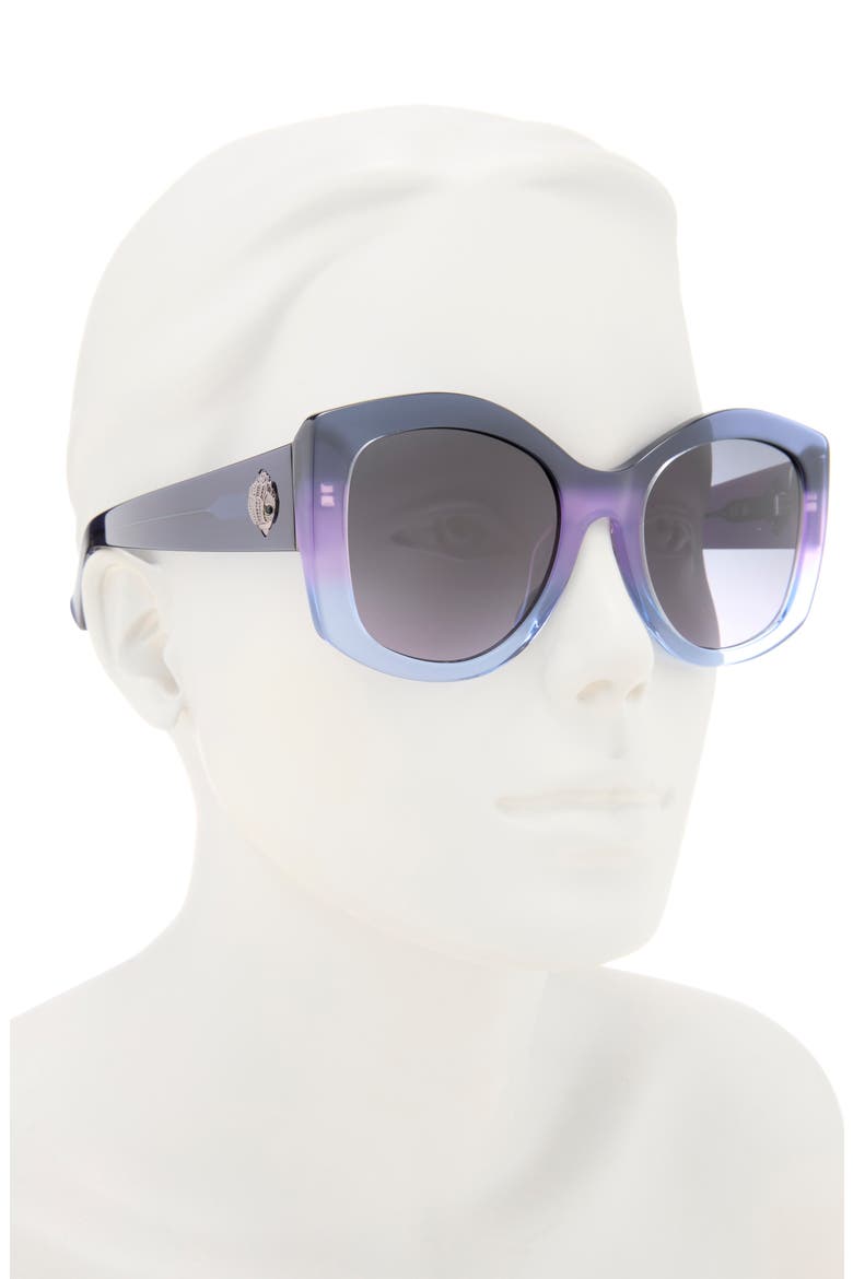 53mm Gradient Cat Eye Sunglasses, Alternate, color, BLUE