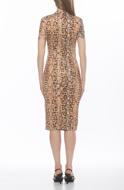 Alexia Admor Santal Draped Sheath Dress In Multi
