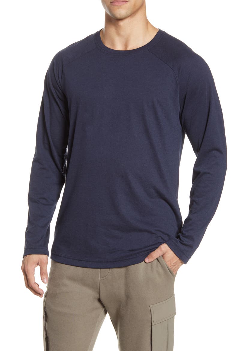 Triumph Raglan Long Sleeve T-Shirt, Main, color, DARK NAVY TRIBLEND