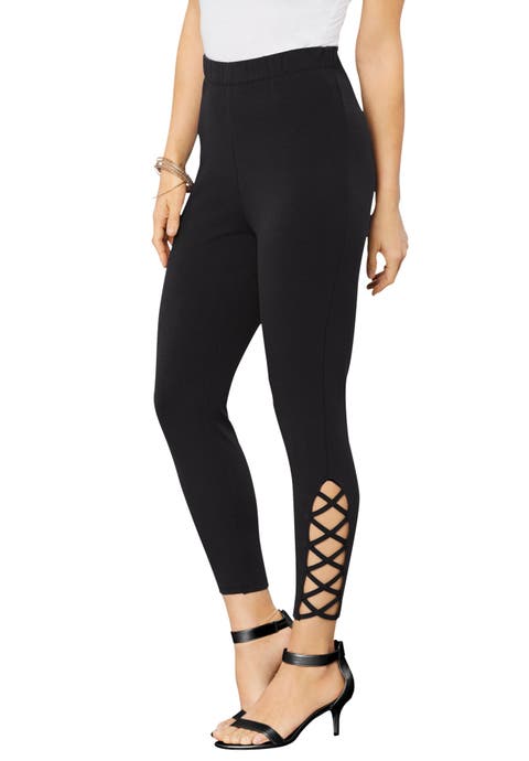 Lattice Essential Stretch Capri Legging (Plus)