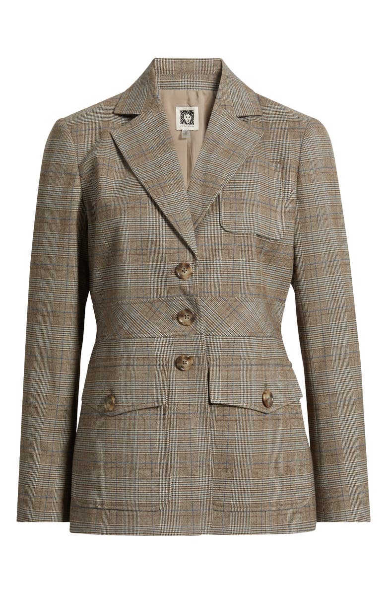 Anne Klein Plaid Jacket, Alternate, color, Soft Birch Multi