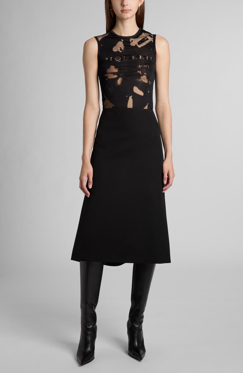 McQueen Wool Trumpet Skirt, Alternate, color, 