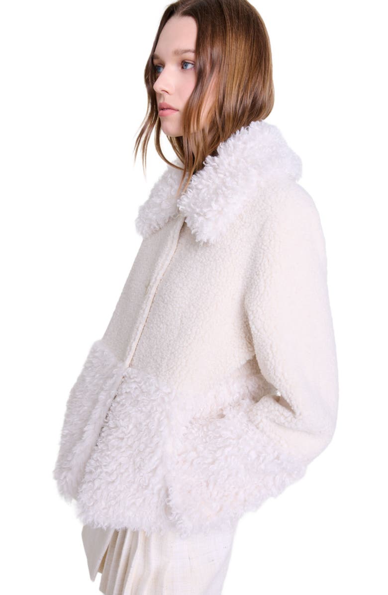 maje Short fake fur coat, Main, color,
