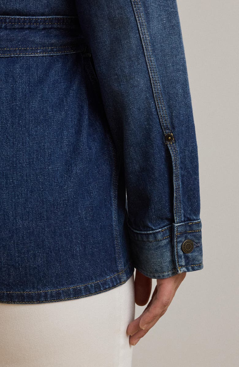 Lauren Ralph Lauren Belted Denim Chore Jacket, Alternate, color, 