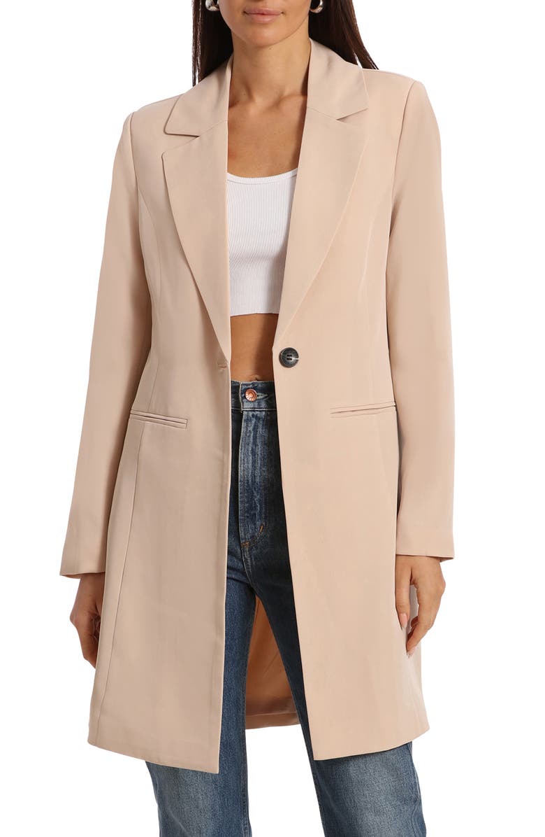 Avec Les Filles One-Button Longline Coat, Main, color, 