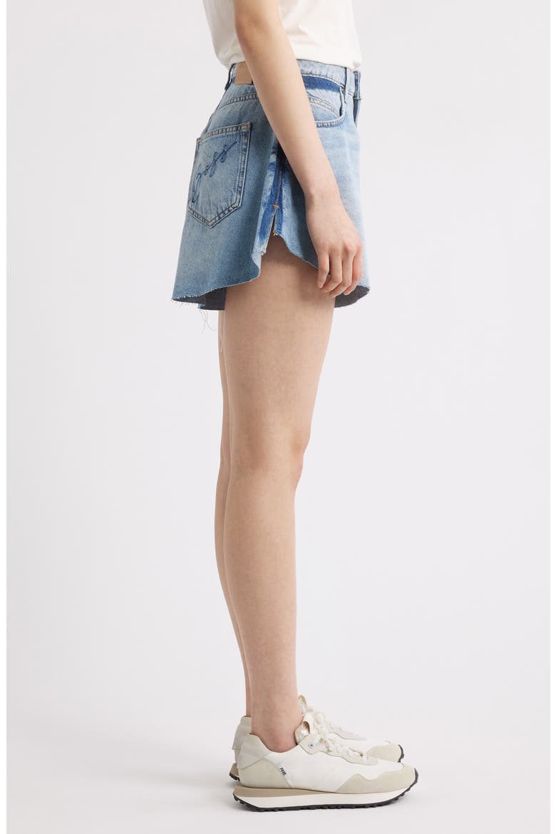 Gusset Outseams Denim Shorts, Alternate, color, TURQ/AQUA
