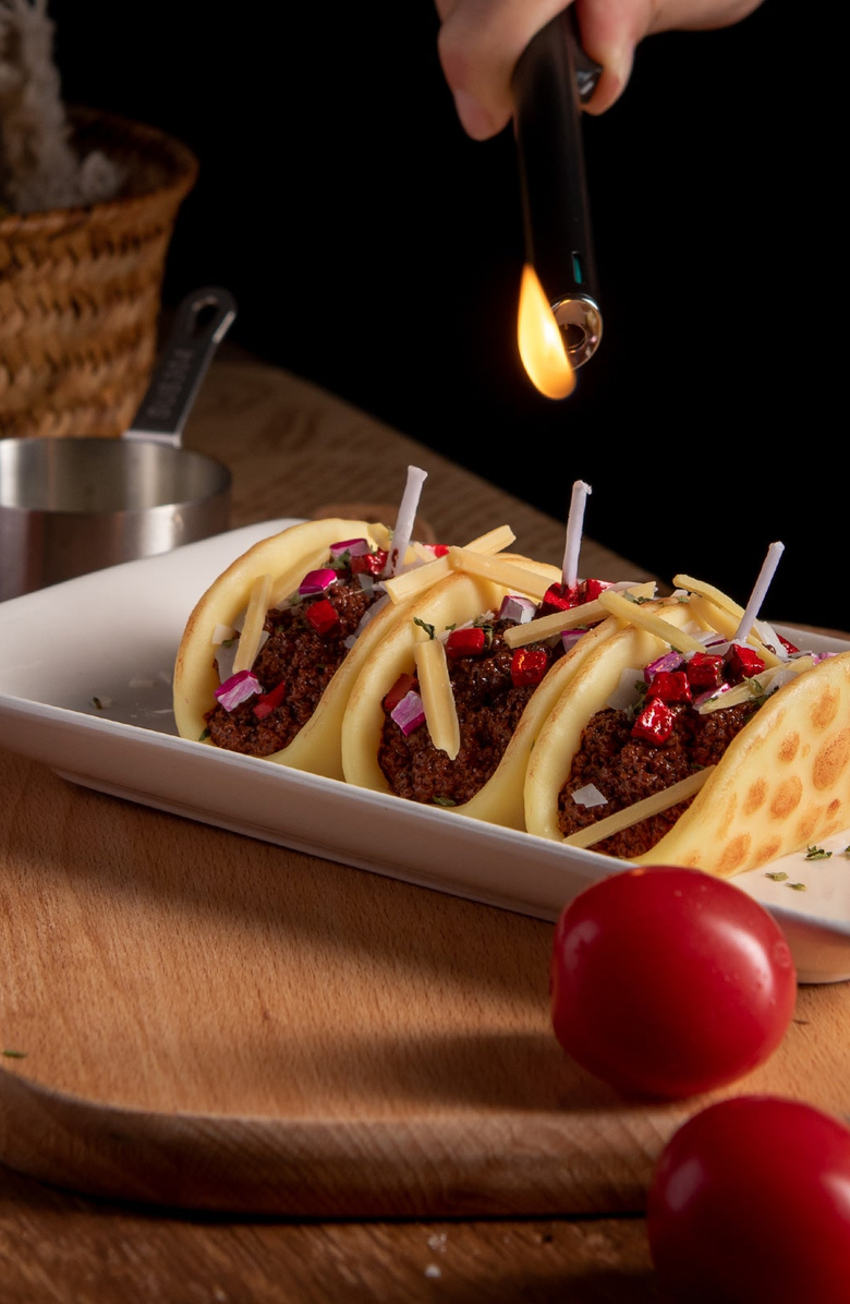 Southlake gifts Taco Candle, Alternate, color, Yellow / Brown